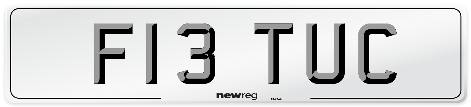 F13 TUC Number Plate from New Reg